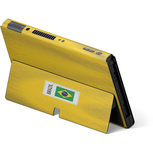 Brazil Soccer Flag Nintendo Switch OLED (2021) Skin